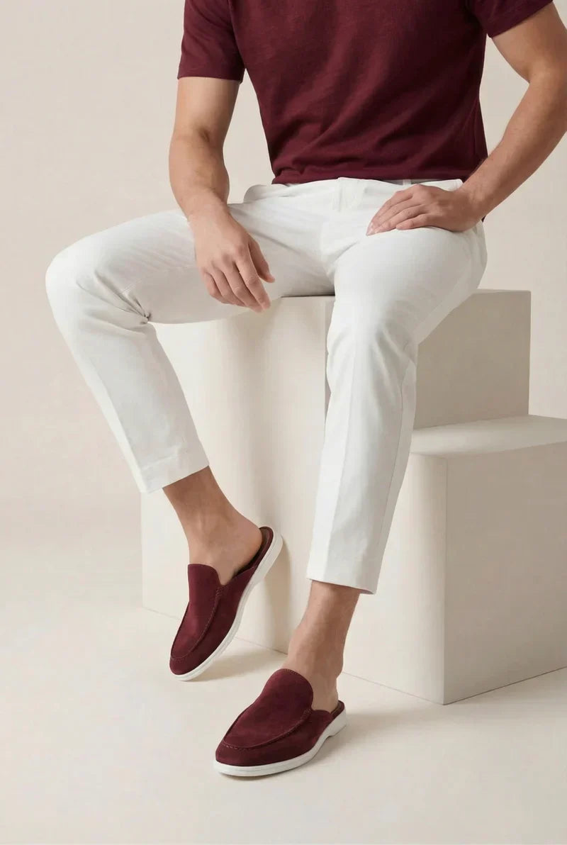 Bordeaux Yacht Suede Mule