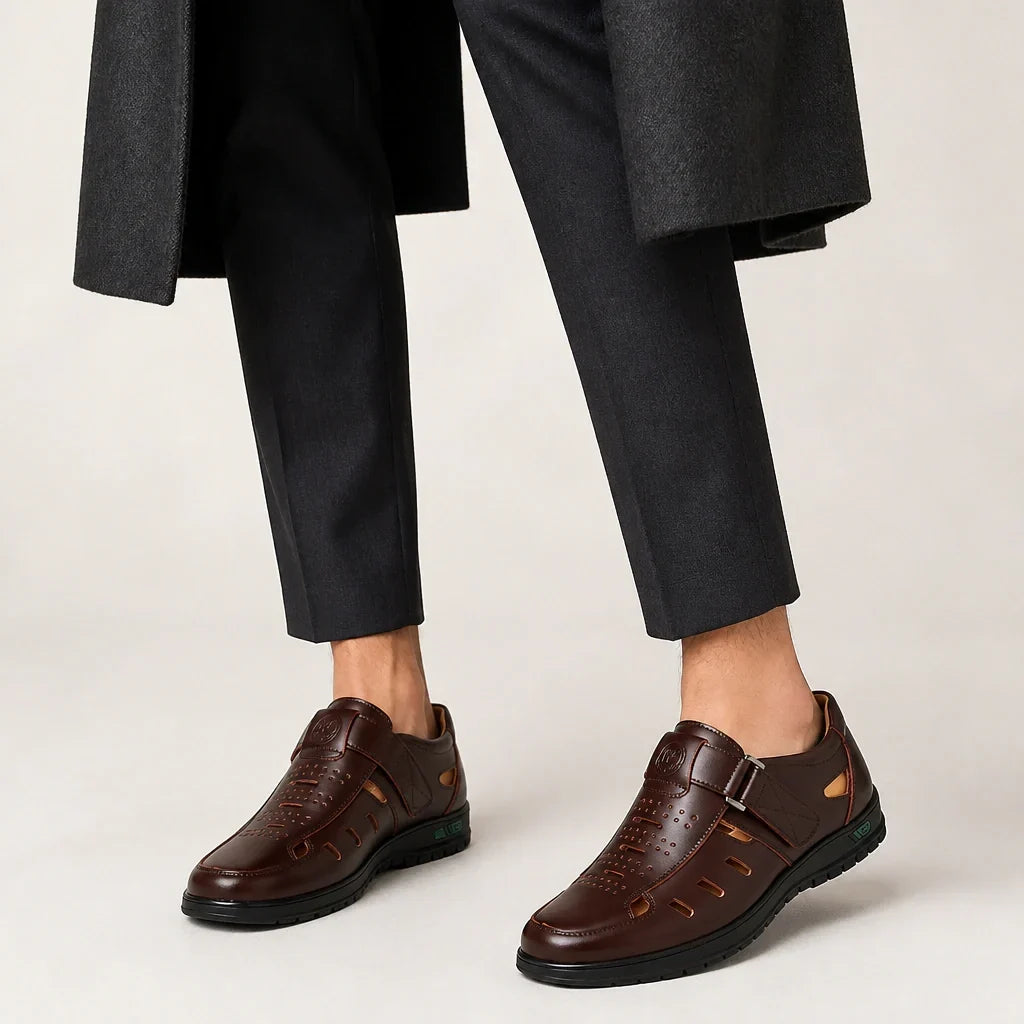 The Benoit Leather Sandal