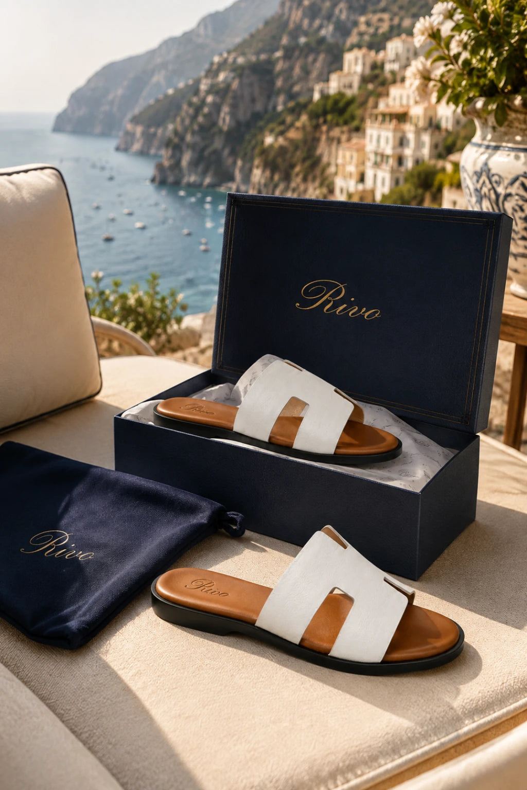 Amalfi Leather Sandal White